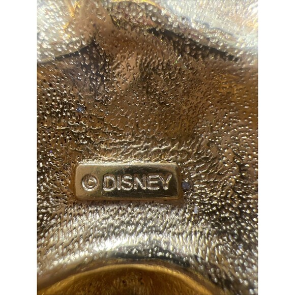 Vintage Minnie Mouse Brooch Pin Disney Gold Tone Large 2 Inches Signed RARE - Picture 5 of 7